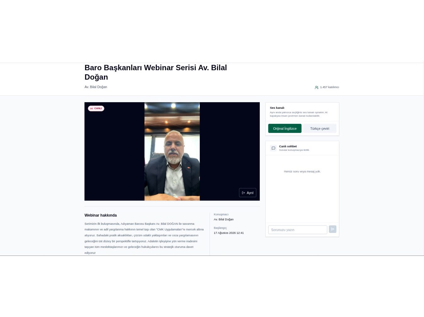 BARO BAŞKANLARI WEBINAR SERİSİNE YOĞUN KATILIM