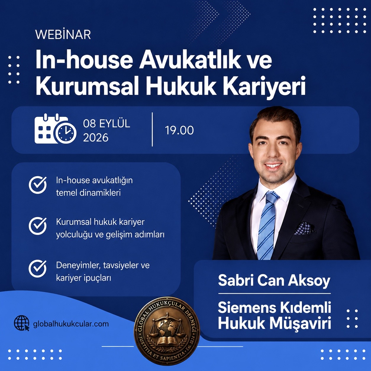 In-house Avukatlık ve Kurumsal Hukuk Kariyeri Webinarı