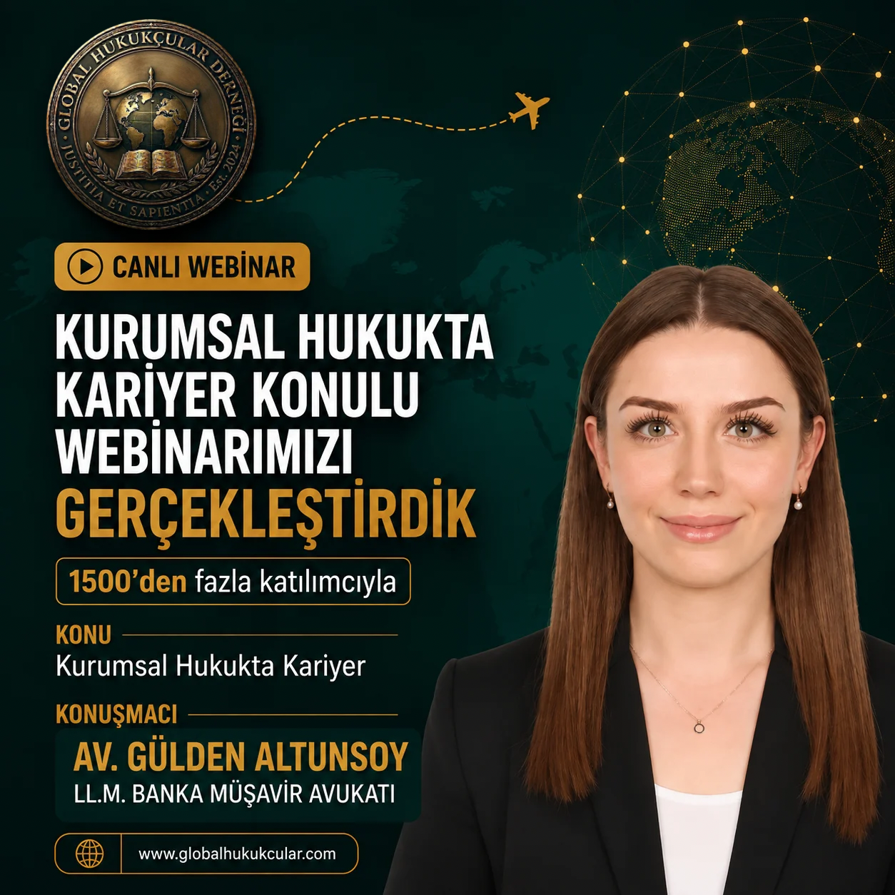 Kurumsal Hukukta Kariyer Konulu Webinarımızı Gerçekleştirdik